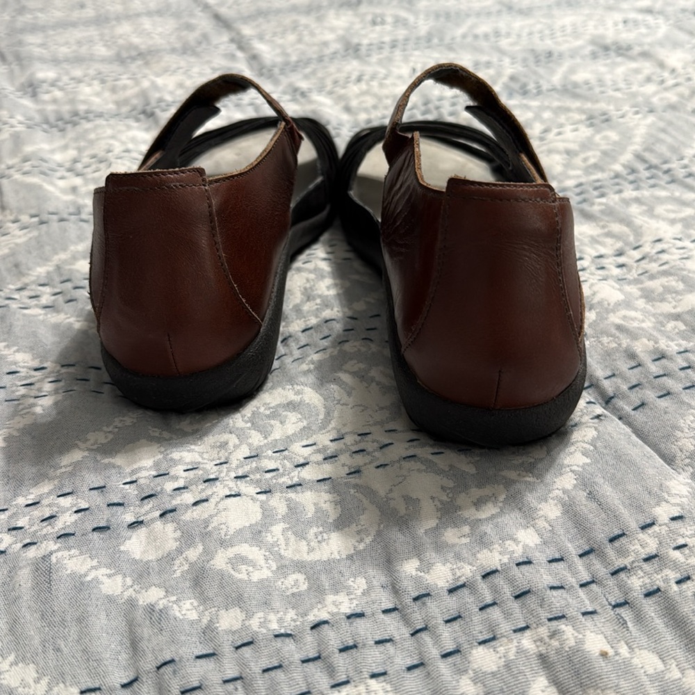 Naot Black and Brown Sandals with Cushioned Footbed - Picture 4 of 7